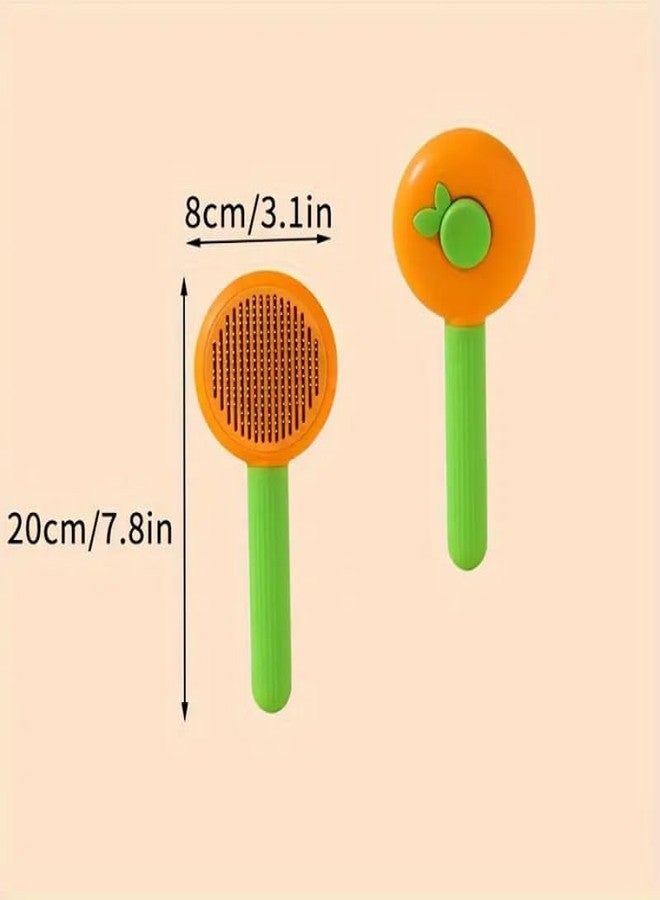 KittuPet فرشاة كيتو بيت للقطط مع زر تحرير، فرشاة للقطط المنزلية المتساقطة، فرشاة للقطط ذات الشعر الطويل أو القصير، فرشاة تنظيف القطط، مشط للقطط الصغيرة، تدليك الأرانب، إزالة الشعر المتساقط، قطعة واحدة - Image 5